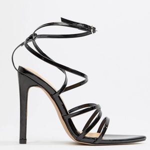 Public Desire Patent Strappy Heels Size 10